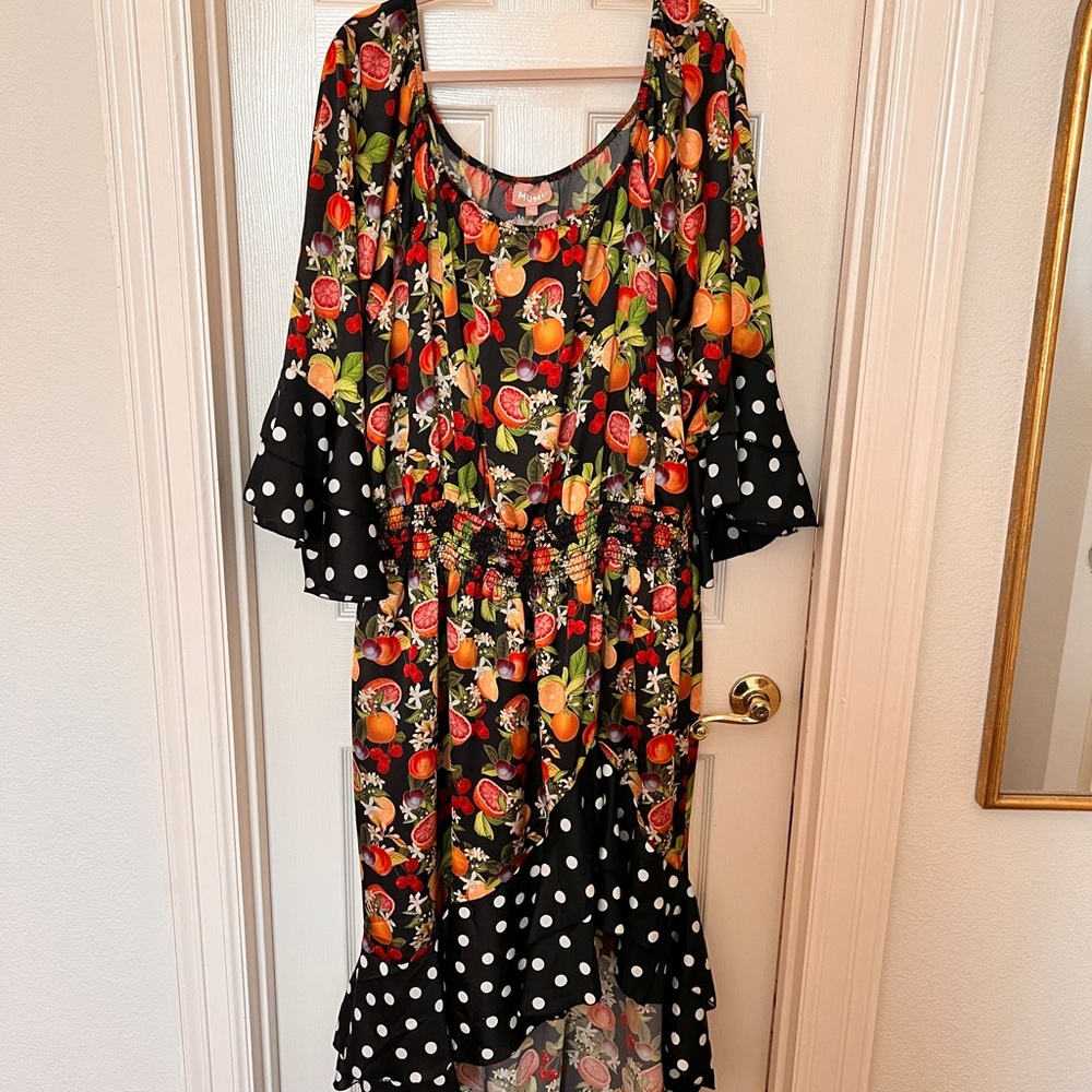 Show Me Your MuMu Citrus and Floral Dress